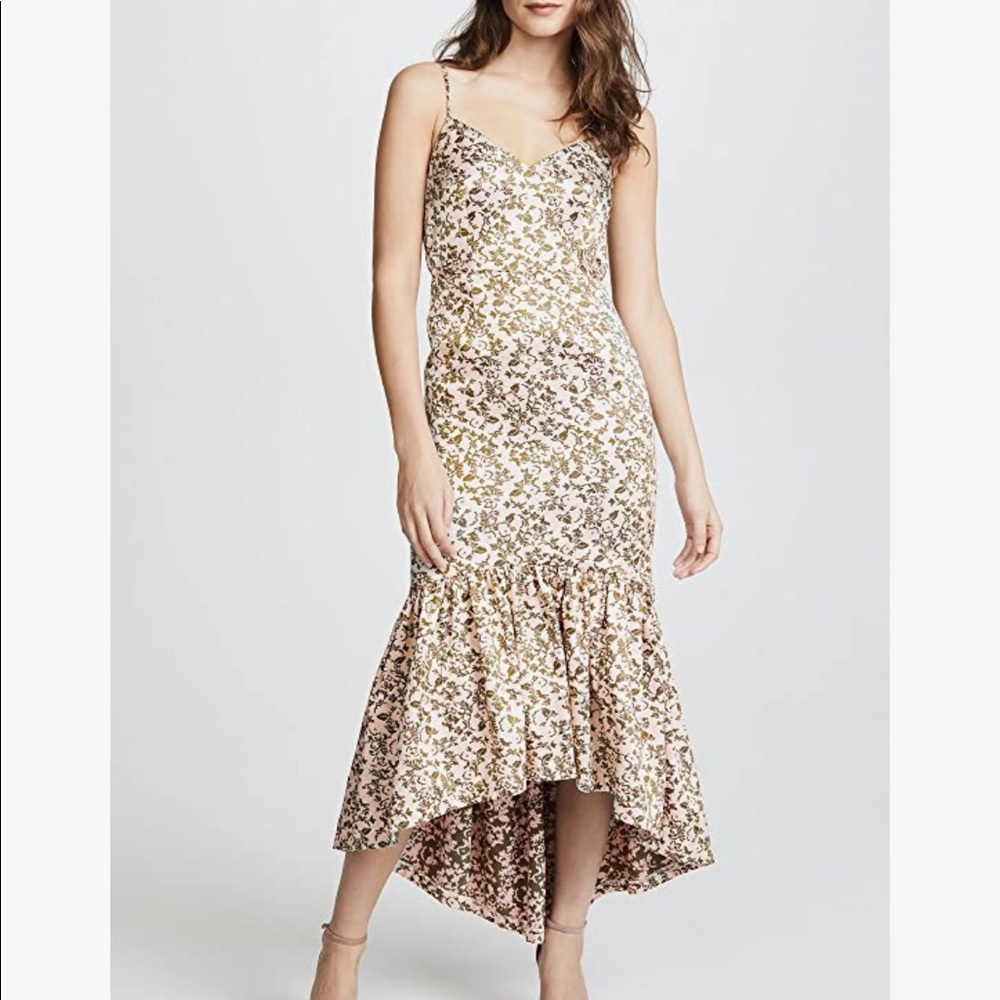 Jill Jill Stuart Floral Jacquard Midi Dress